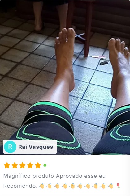 Depoimento cliente joelheira